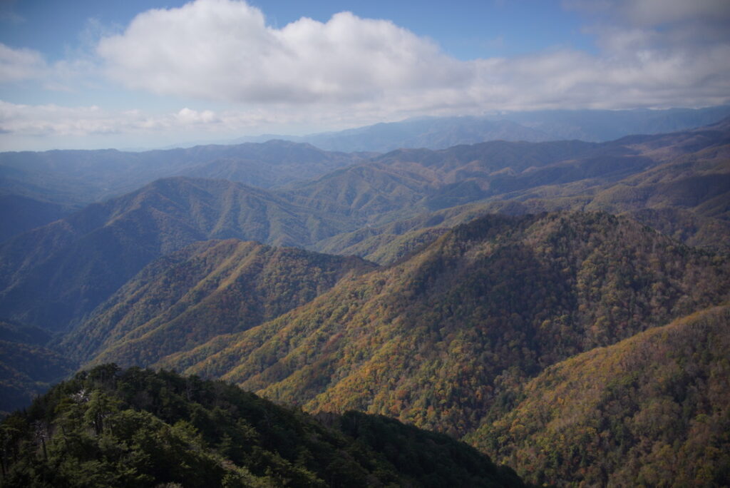 絶景！！　でも山しか見えない笑（ハゲ岩で撮影）