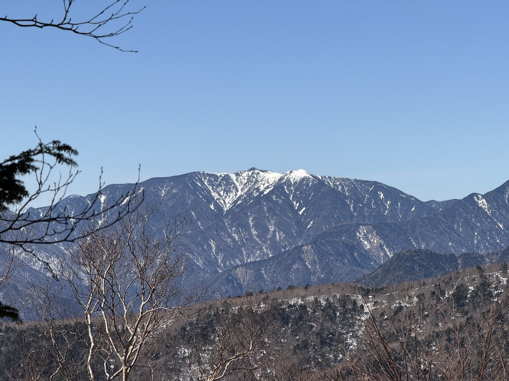 山伏から見た光岳 南アルプスの奥地です