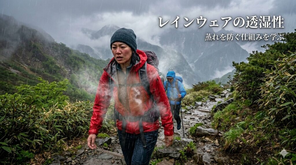 ウェア内の蒸れを放出　※画像はAIで生成したものです