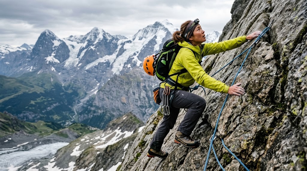 岩場でも動きやすく濡れにくいモデルが理想です　※画像はAIで生成したものです