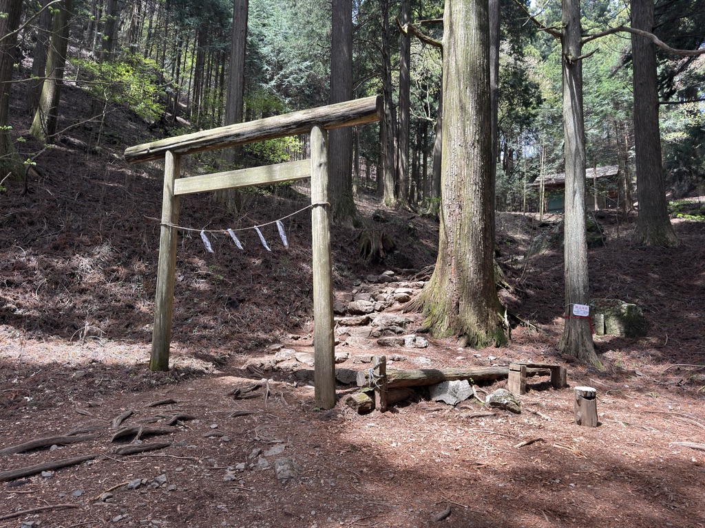 鳥居をくぐって行くと大岳山方面です（旧大岳山荘で撮影）