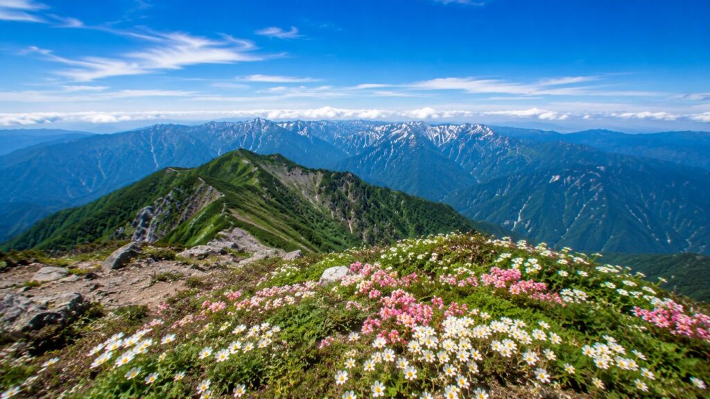 初夏の山の景色　※画像はAIで生成したものです