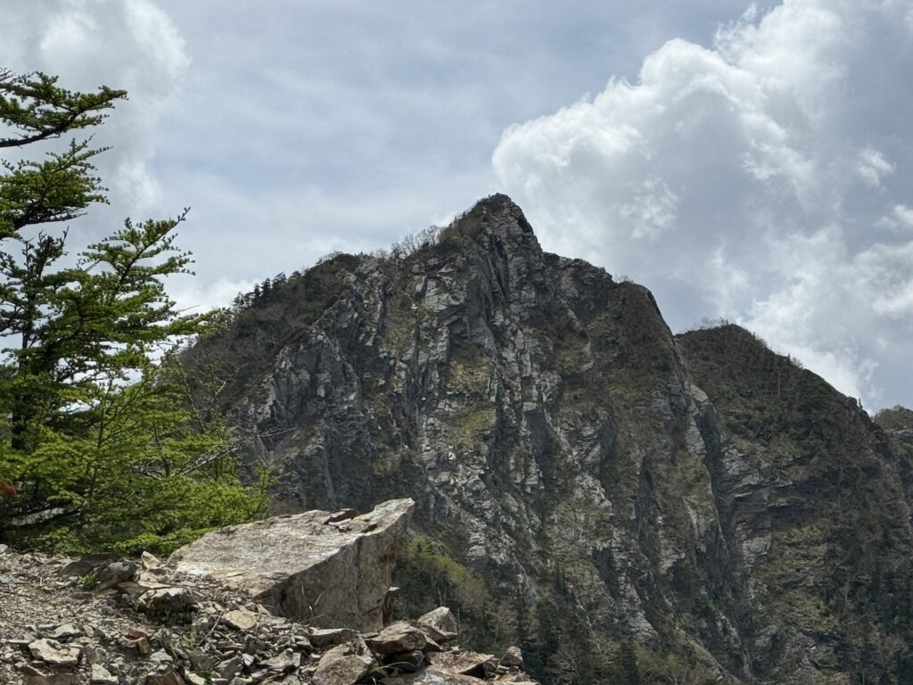 でた！あれが、、鋸岳！（横岳峠から鋸岳の間で撮影）