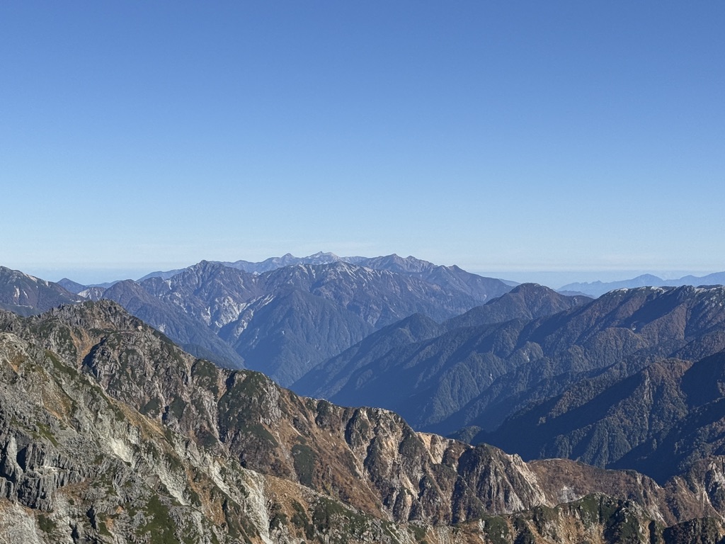 右奥には、後立山連峰
